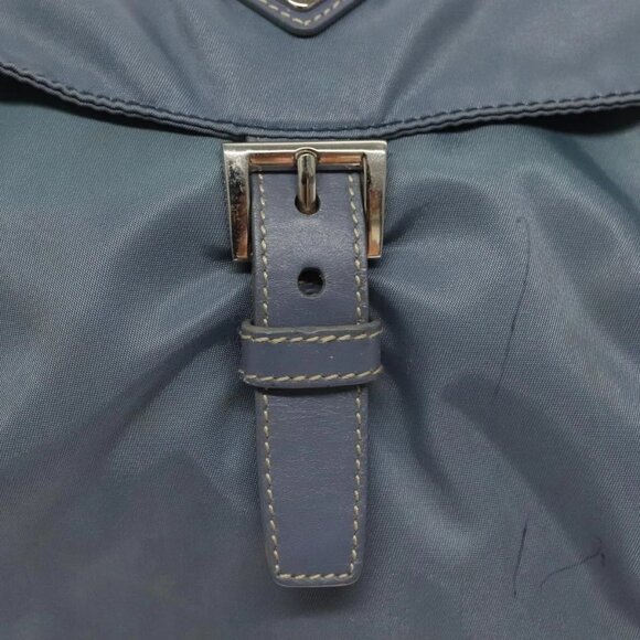 PRADA Shoulder Bag Nylon Blue Silver Auth - Picture 10 of 16